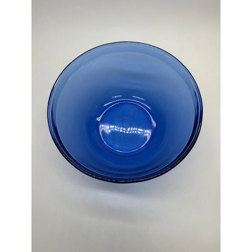 Anchor Hocking Cobalt Blue Glass Mixing Bowl 40 Quart 1059 Made in USA 10 Inch